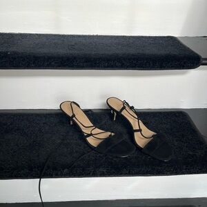 Ann Taylor Black Strappy Heels